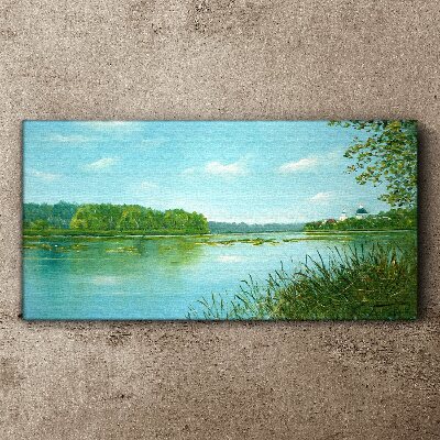 Obraz Canvas Pokojná krajina pri vode