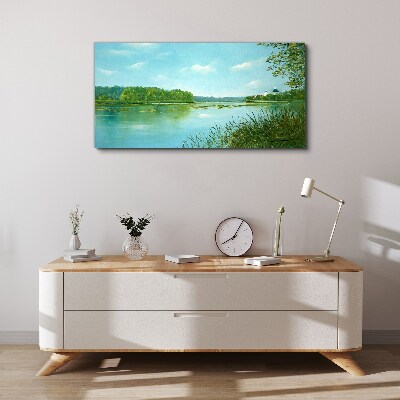 Obraz Canvas Pokojná krajina pri vode