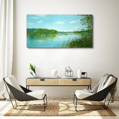 Obraz Canvas Pokojná krajina pri vode