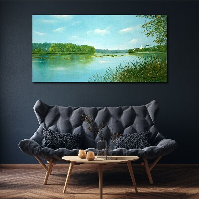Obraz Canvas Pokojná krajina pri vode