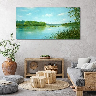 Obraz Canvas Pokojná krajina pri vode