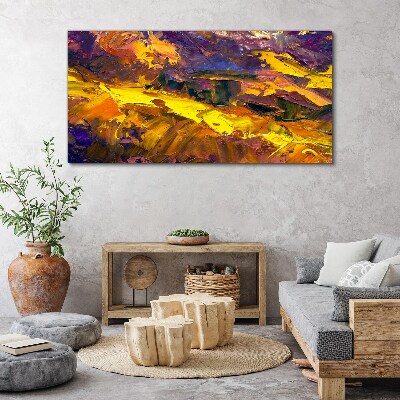 Obraz Canvas Expresívna krajina v intenzívnych farbách.