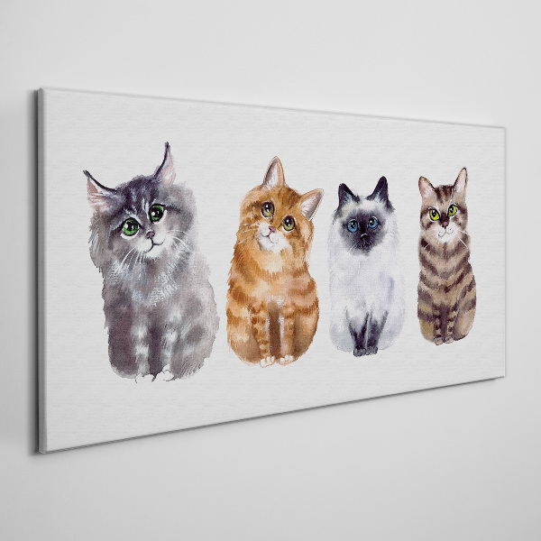 Obraz Canvas Maľovanie zvierat mačky