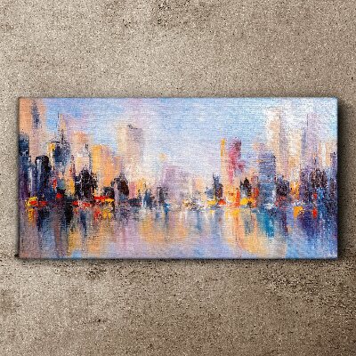 Obraz Canvas Maľba abstrakcie město