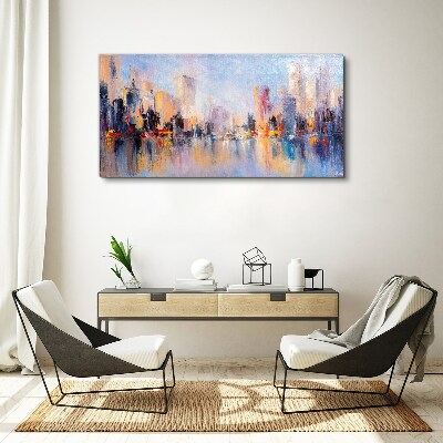 Obraz Canvas Mesto v žiare západu slnka