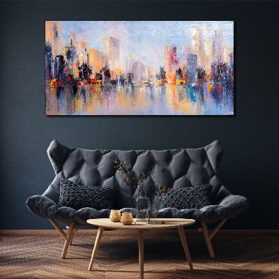 Obraz Canvas Mesto v žiare západu slnka