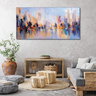 Obraz Canvas Mesto v žiare západu slnka