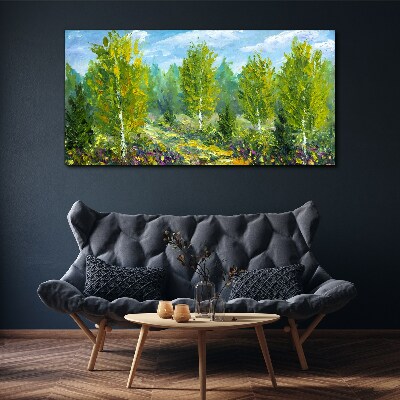 Obraz Canvas Jarné stromy v zeleni