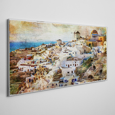 Obraz canvas Santorini na slnku