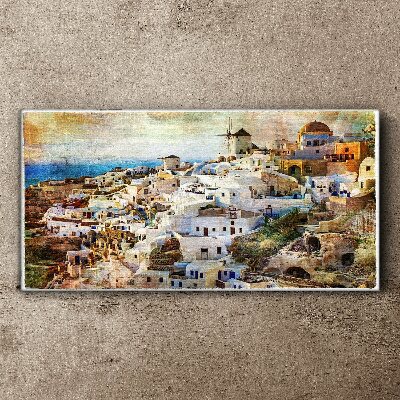 Obraz canvas Santorini na slnku