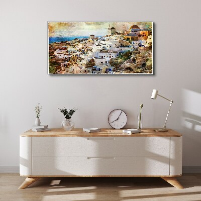 Obraz canvas Santorini na slnku
