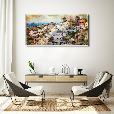 Obraz canvas Santorini na slnku