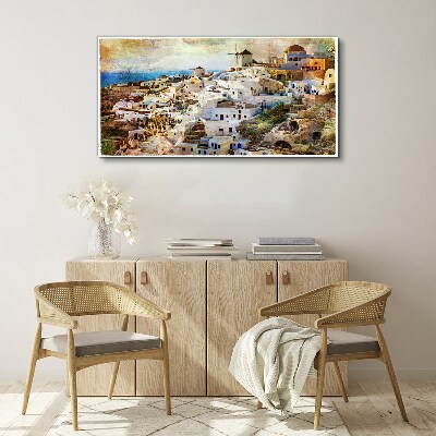 Obraz canvas Santorini na slnku