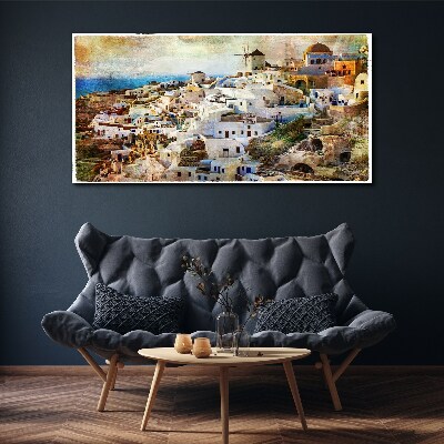 Obraz canvas Santorini na slnku