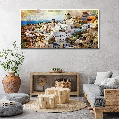 Obraz canvas Santorini na slnku