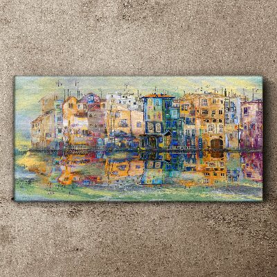 Obraz canvas Abstrakcie mestskej vody