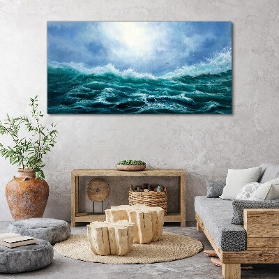Obraz na plátne morská búrka príroda