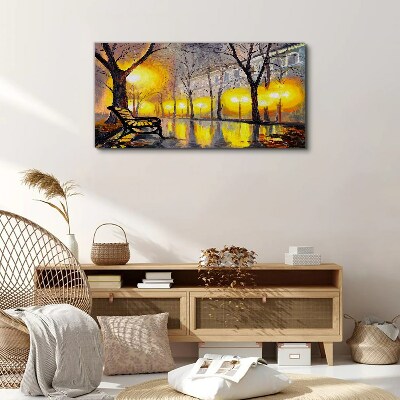 Obraz canvas Park Strom svetlé mesto
