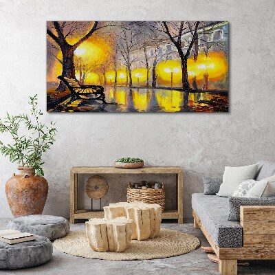 Obraz canvas Zlaté svetlá v parku