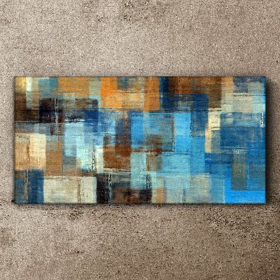 Obraz canvas Abstraktná mozaika modrých tónov
