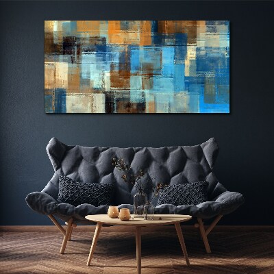 Obraz canvas Abstraktná mozaika modrých tónov