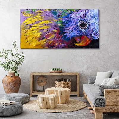 Obraz canvas Farebný portrét papagája