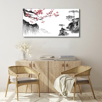 Obraz na plátne Ázijské čerešňové stromy