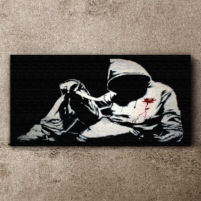 Obraz Canvas Muž s nožom Banksy