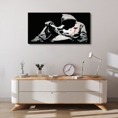 Obraz Canvas Muž s nožom Banksy