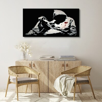 Obraz Canvas Muž s nožom Banksy