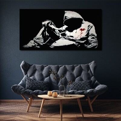 Obraz Canvas Muž s nožom Banksy