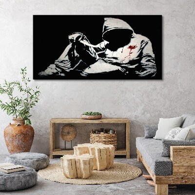 Obraz Canvas Muž s nožom Banksy