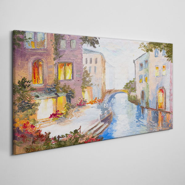 Obraz canvas Očarujúce kanály v meste