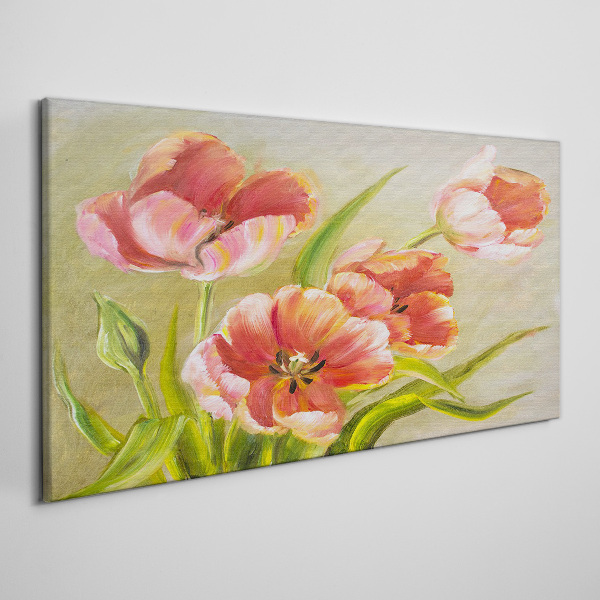 Obraz canvas Jarné tulipány v pastelových odtieňoch