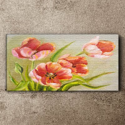 Obraz canvas Jarné tulipány v pastelových odtieňoch