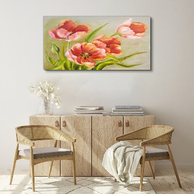 Obraz canvas Jarné tulipány v pastelových odtieňoch