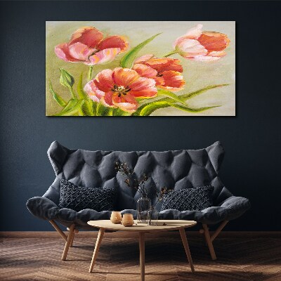 Obraz canvas Jarné tulipány v pastelových odtieňoch