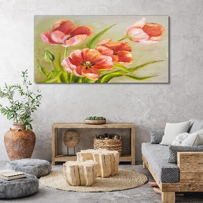 Obraz canvas Jarné tulipány v pastelových odtieňoch