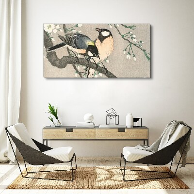 Obraz Canvas Vtáky na konári
