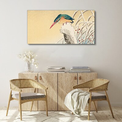 Obraz Canvas Vták proti jemnej krajine