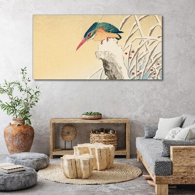 Obraz Canvas Vták proti jemnej krajine