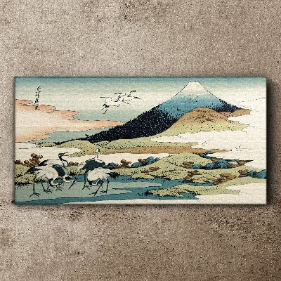 Obraz na plátne Horské zvieracie vtáky Japonci