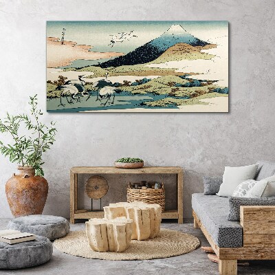 Obraz na plátne Horské zvieracie vtáky Japonci
