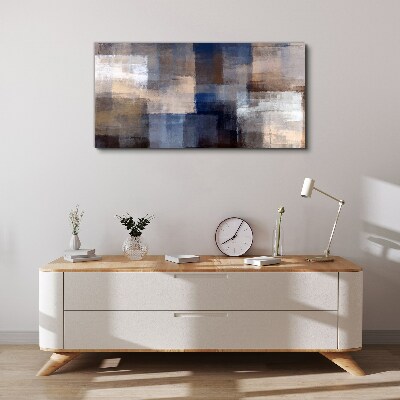 Obraz canvas Abstraktná mozaika v odtieňoch modrej