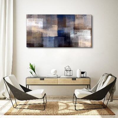 Obraz canvas Abstraktná mozaika v odtieňoch modrej