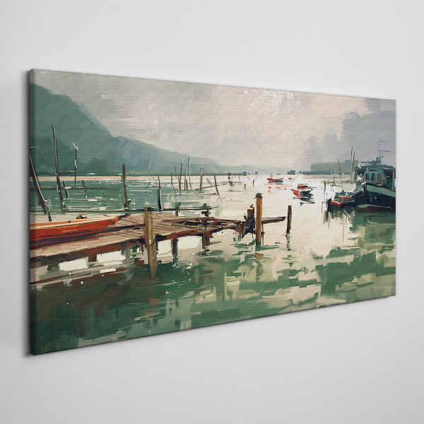 Obraz canvas Ráno pokojný prístav