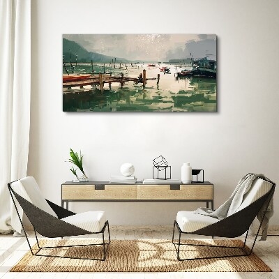 Obraz canvas Ráno pokojný prístav