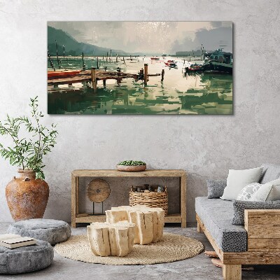 Obraz canvas Ráno pokojný prístav