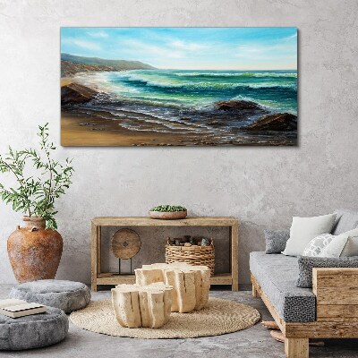Obraz na plátne pobrežné vlny