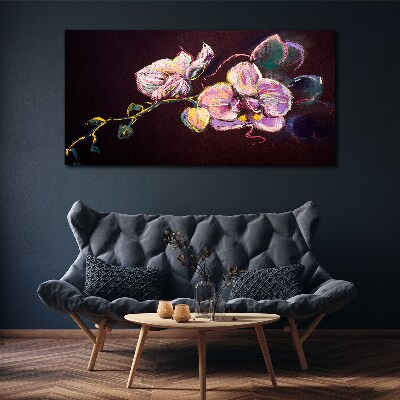 Obraz canvas Abstrakcie kvety listy